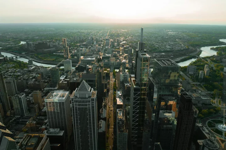 Consulate General of Italy in Philadelphia: Aerial photo of the city of Philadelphia