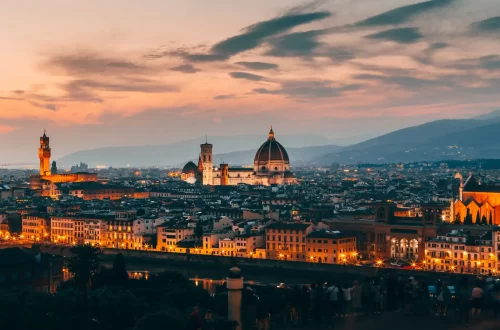 Divorce and Italian citizenship: Photo of the city of Naples on sunset
