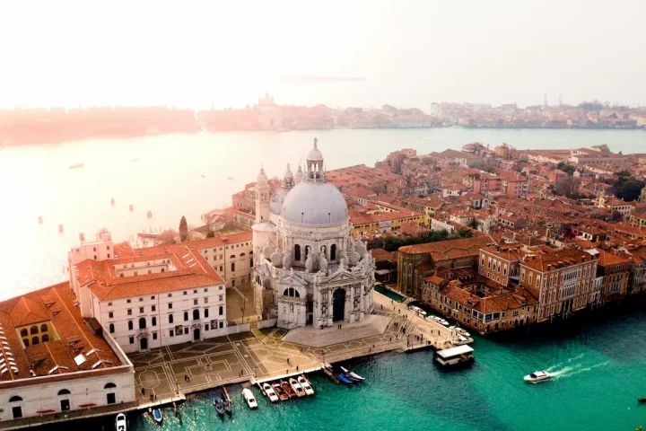 How long does it take to get italian citizenship: Aerial photo of Venice, Italy