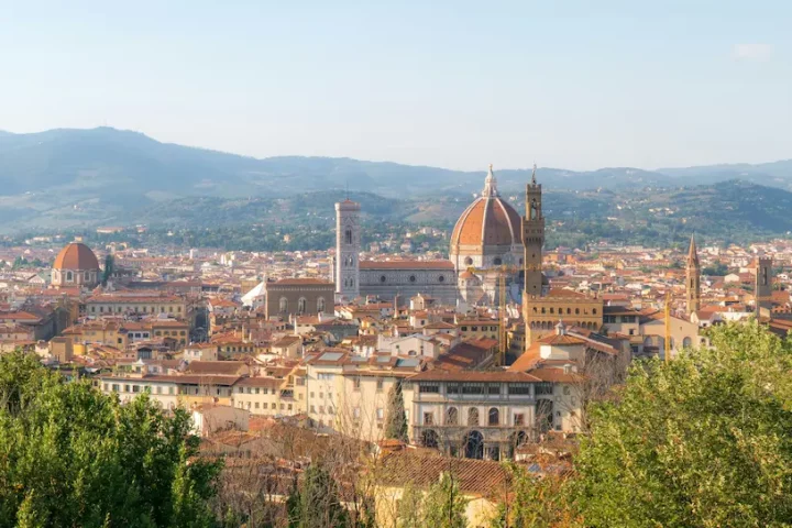 Italian citizenship by blood: Photo of the city of Florence, with the Duomo di Firenze at the center