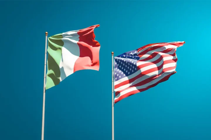 USA vs. Italy for Italian citizenship: Photo of both countries flag