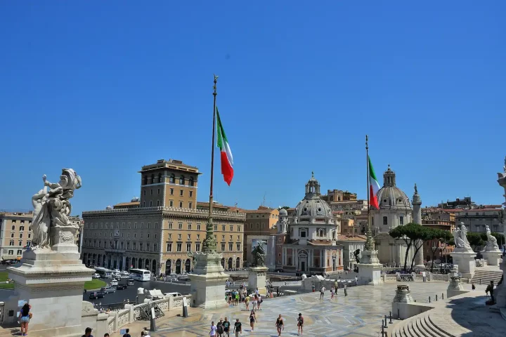 The Voto di Fiducia in Italian politics: Photo of Piazza Venezia in Rome